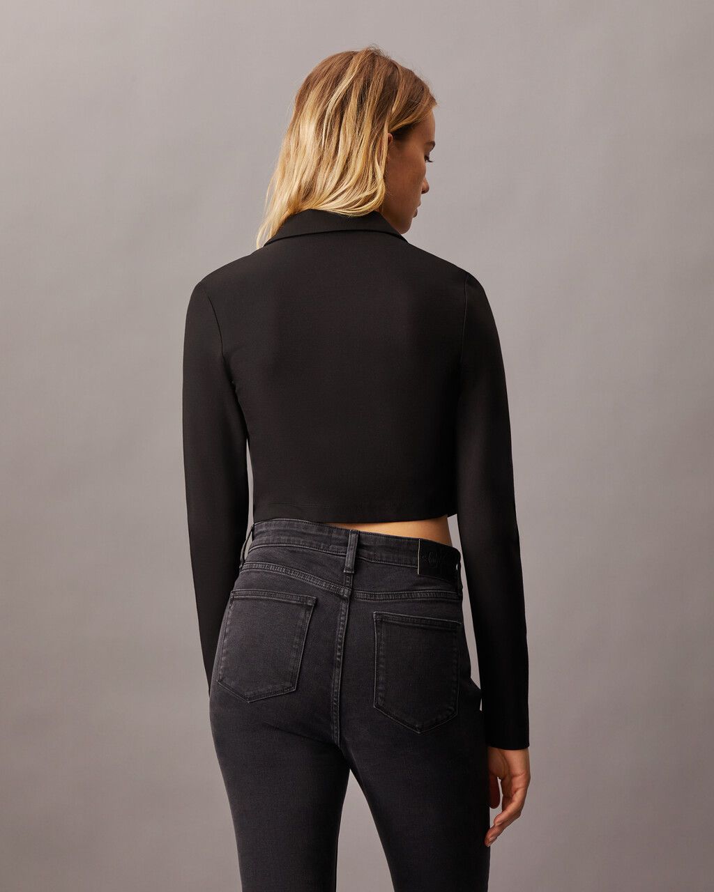 Calvin Klein - Áo sơ mi CK nữ Milano Button Cropped Cardigan