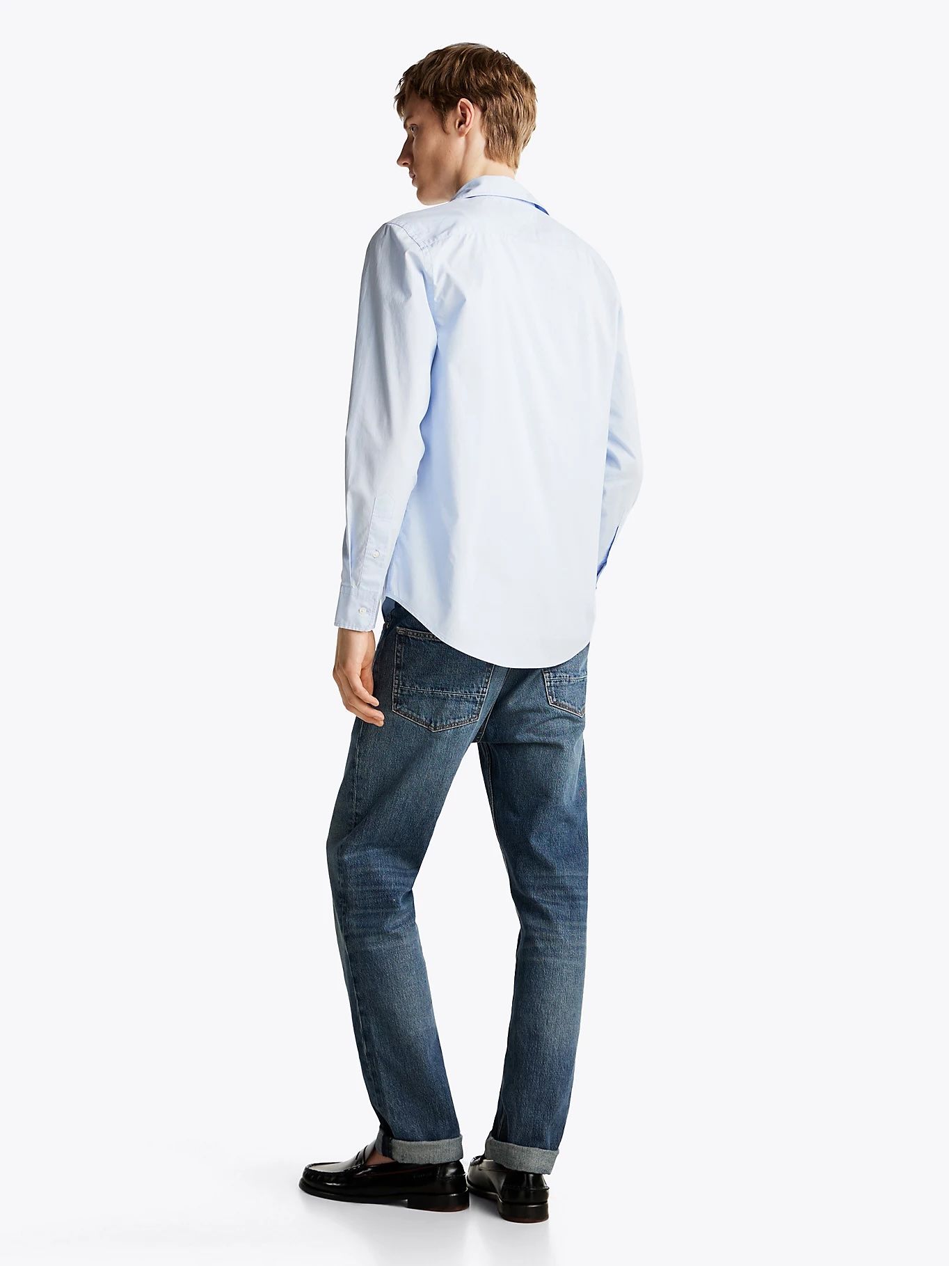 Tommy Hilfiger - Áo sơ mi tay dài nam TH Flex Slim Fit Poplin Shirt