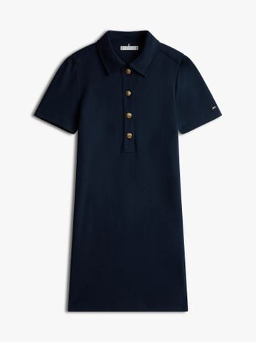 Tommy Hilfiger - Đầm polo nữ Slim Gold Button Polo Dress