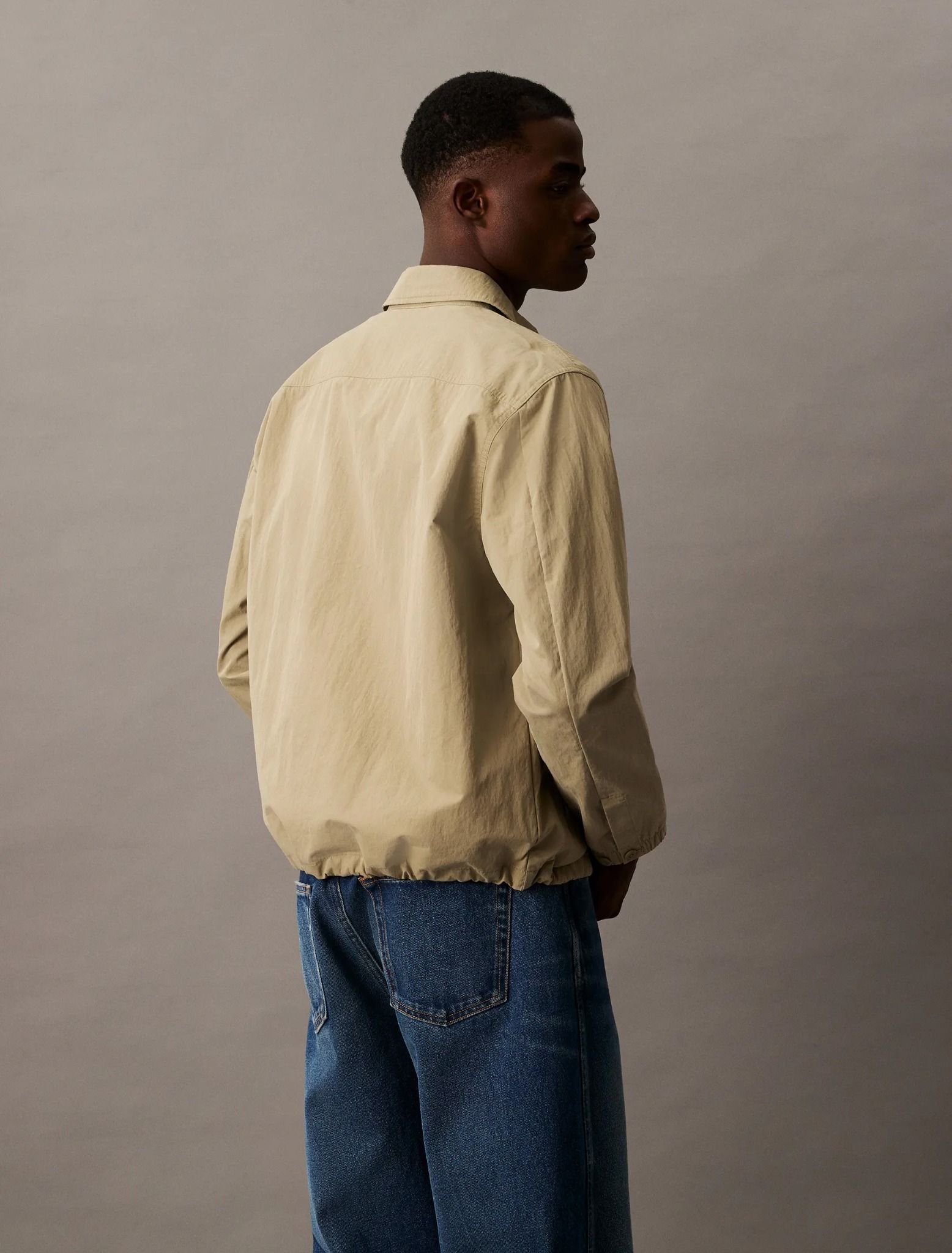 Calvin Klein - Áo khoác CK nam Cotton Blend Zip Classic Shirt Jacket