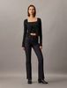 Calvin Klein - Áo khoác len CK nữ Premium Rib Cropped Slim Cardigan