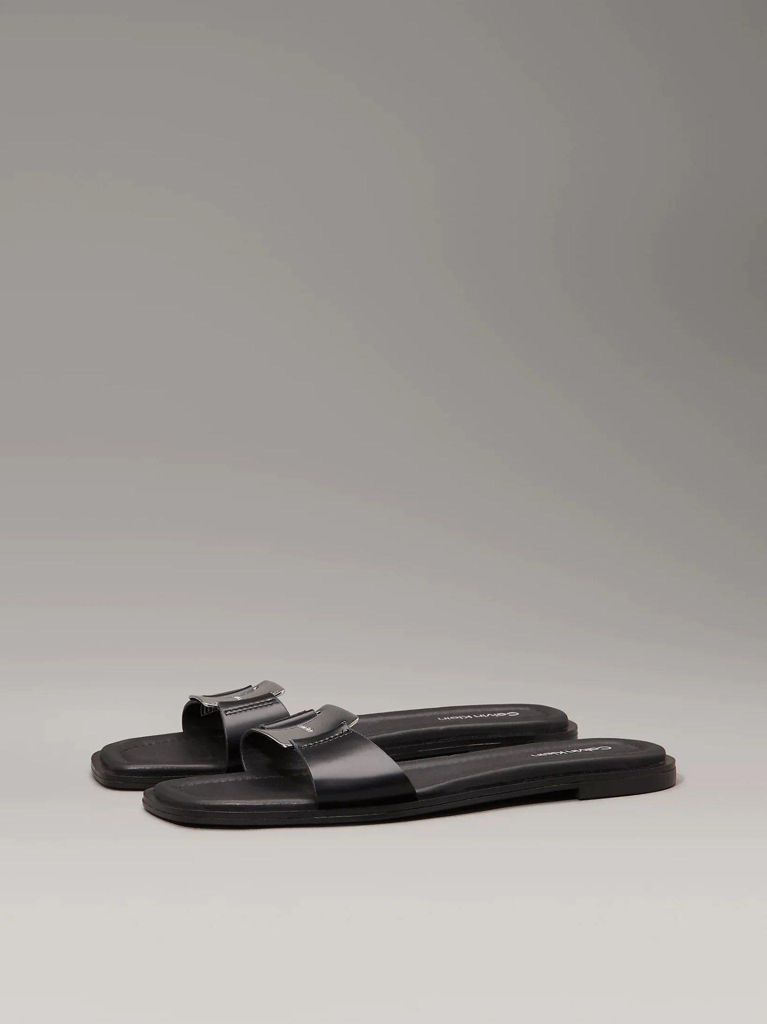 Calvin Klein - Dép quai ngang CK nữ Premium CK Flat Slide Leather
