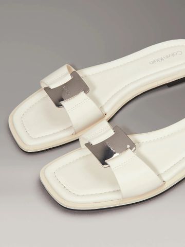 Calvin Klein - Dép quai ngang CK nữ CK Flat Premium Slide