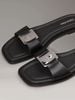 Calvin Klein - Dép quai ngang CK nữ Premium CK Flat Slide Leather