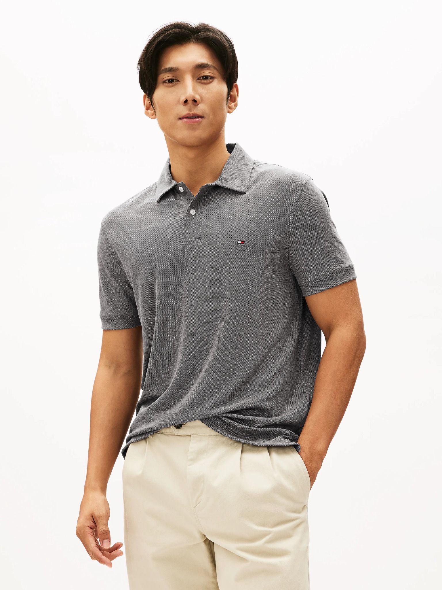 Tommy Hilfiger - Áo polo tay ngắn nam Performance Oxford Regular Polo