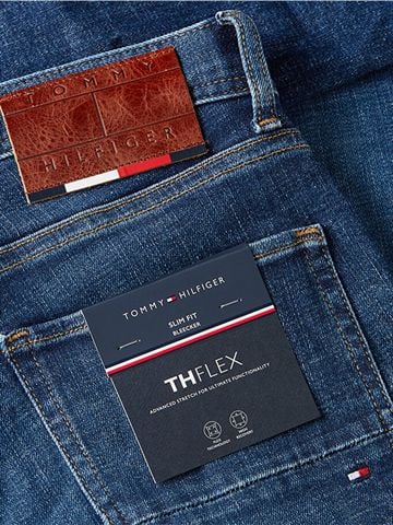 Tommy Hilfiger - Quần jeans ống ôm nam Slim Bleecker Pastry Gulf Blue