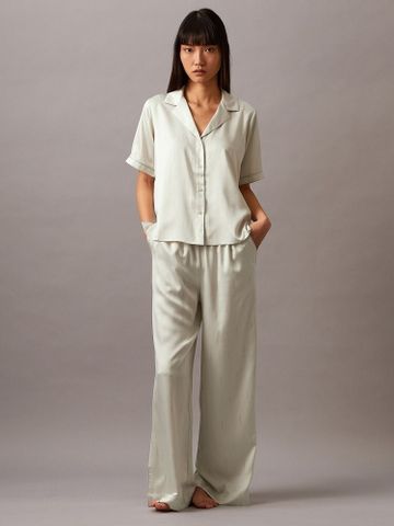 Calvin Klein - Quần ngủ CK nữ CK Sensual Satin Logo Pant