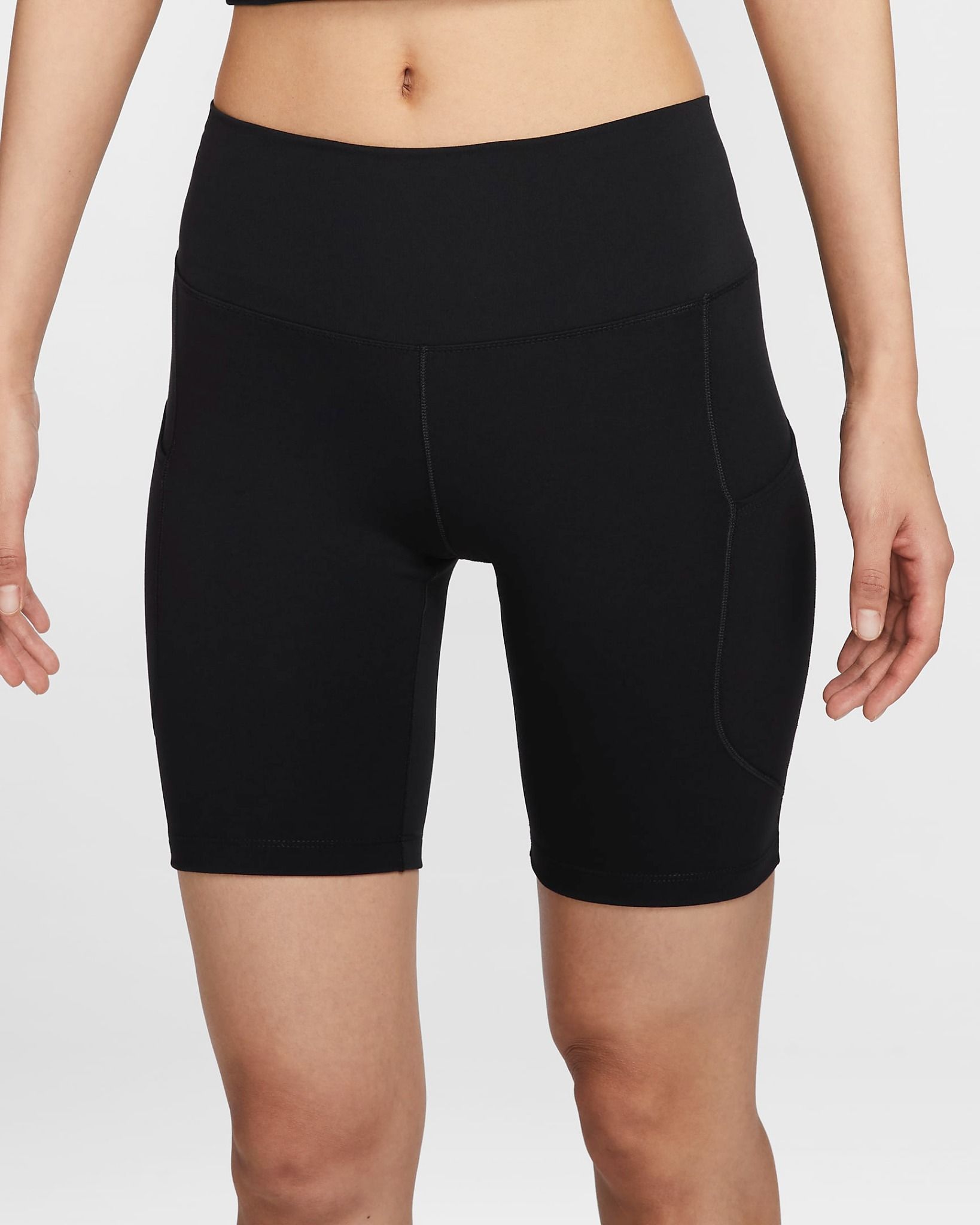 Nike - Quần lửng ống ôm thể thao Nữ One Women's High-Waisted Biker Shorts with Pockets