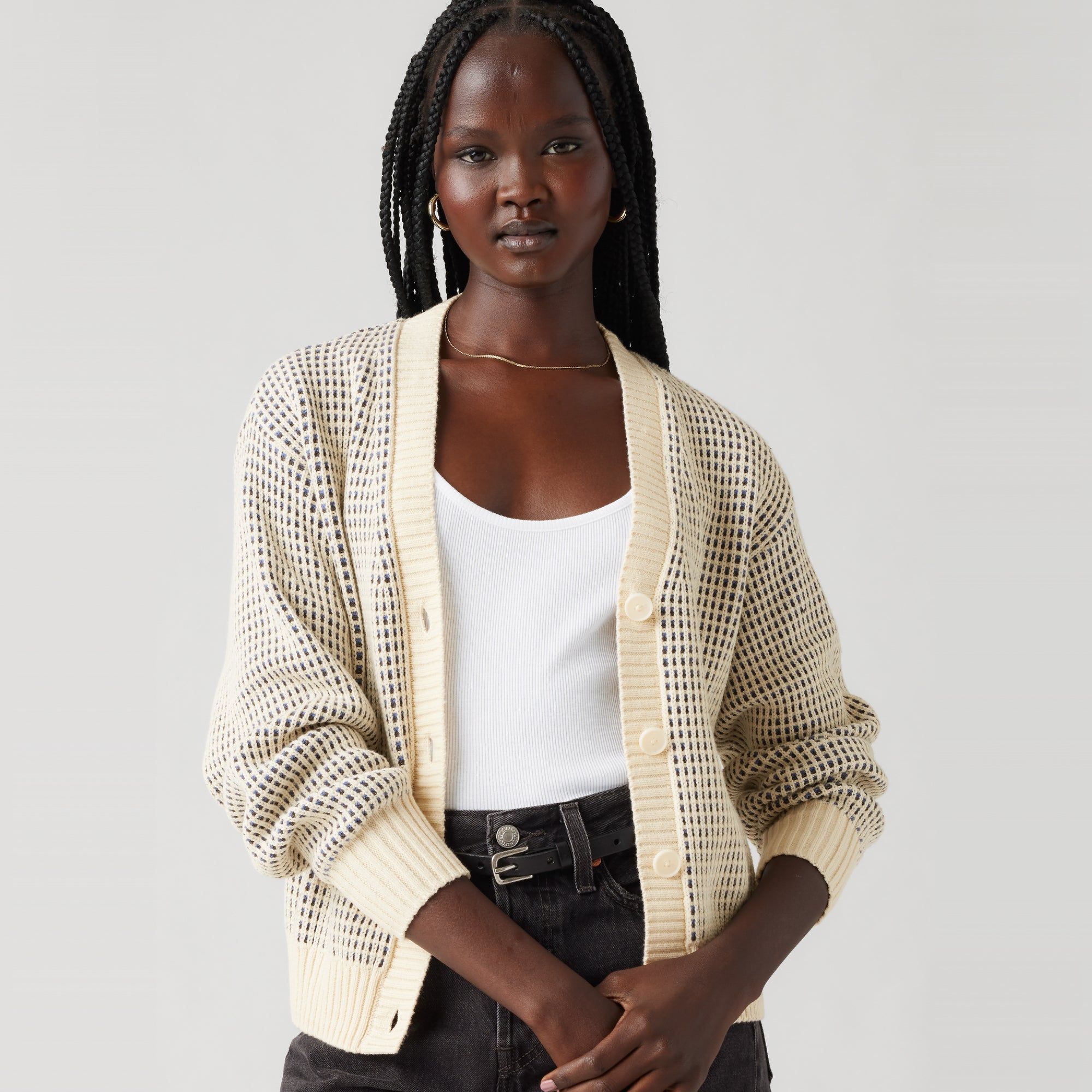 Levi's - Áo khoác len nữ Women's Snowflake Cardigan