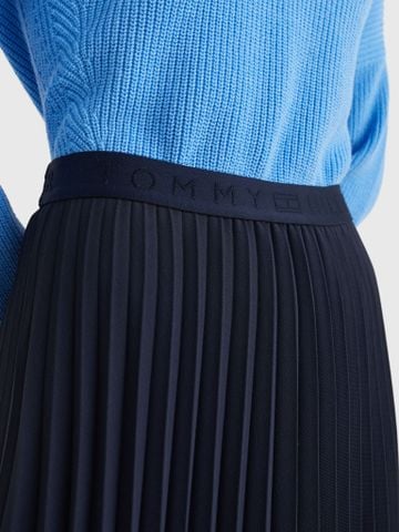 Tommy Hilfiger - Váy nữ Fluid Twill Pleated Midi Skirt