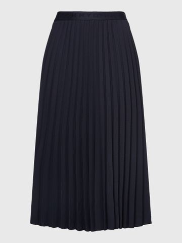 Tommy Hilfiger - Váy nữ Fluid Twill Pleated Midi Skirt