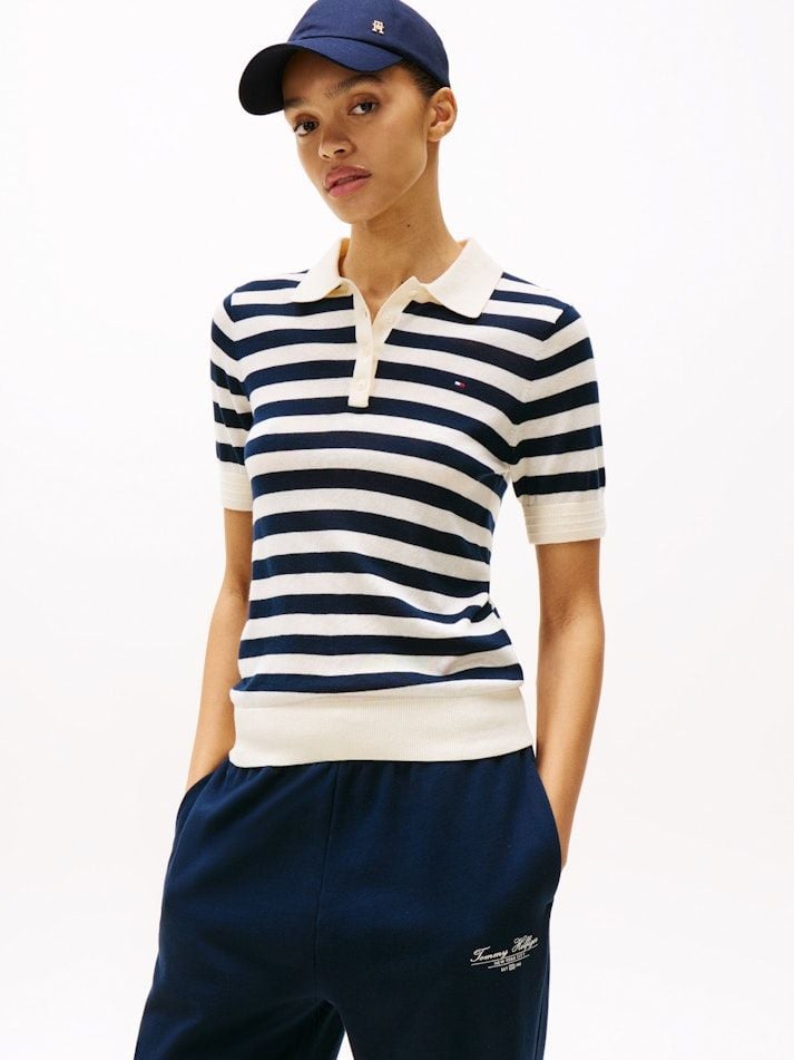 Tommy Hilfiger - Áo polo tay ngắn nữ Short Sleeve Knit Polo