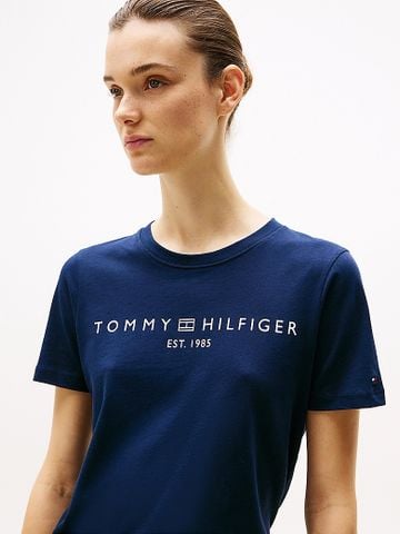 Tommy Hilfiger - Áo thun tay ngắn nữ Logo Crew Neck T-Shirt - 3