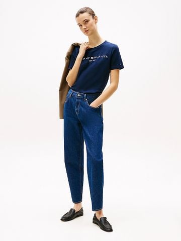 Tommy Hilfiger - Áo thun tay ngắn nữ Logo Crew Neck T-Shirt - 4