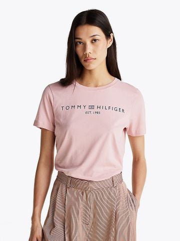 Tommy Hilfiger - Áo thun tay ngắn nữ Logo Crew Neck T-Shirt