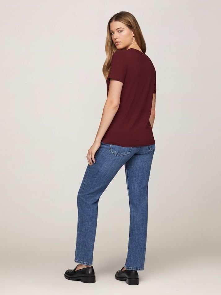 Tommy Hilfiger - Áo thun tay ngắn nữ Modern Corp Logo Flag T-Shirt