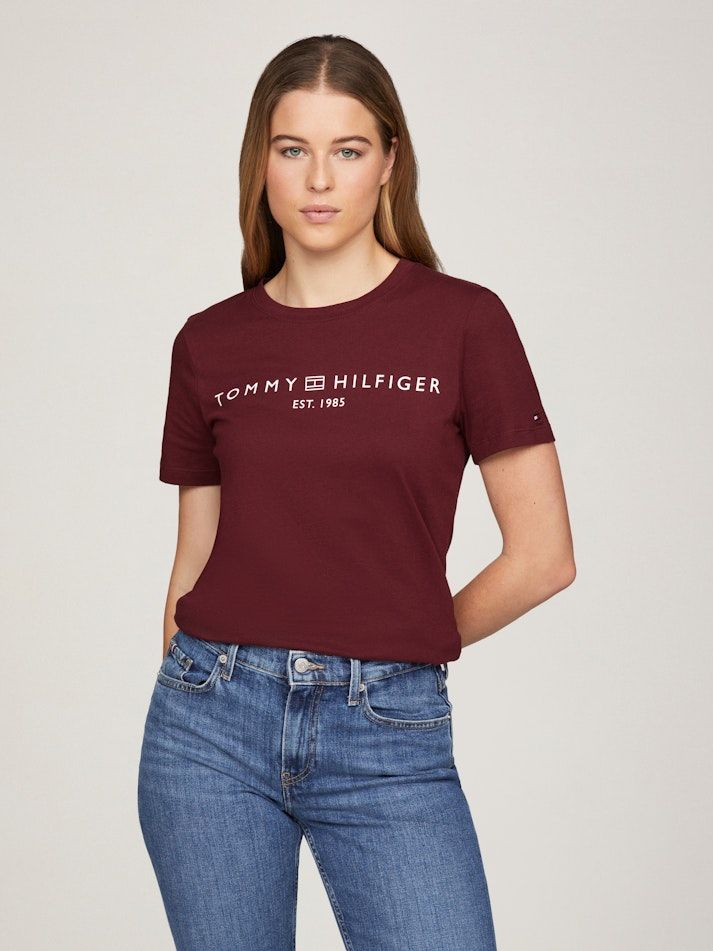Tommy Hilfiger - Áo thun tay ngắn nữ Modern Corp Logo Flag T-Shirt
