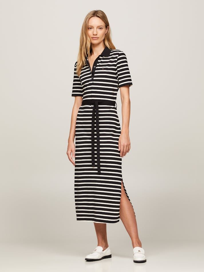 Tommy Hilfiger - Đầm nữ Breton Stripe Midi Polo Dress