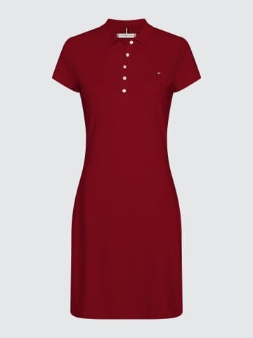Tommy Hilfiger - Đầm tay ngắn nữ TH Slim Short Polo Dress