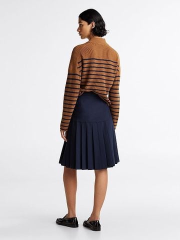 Tommy Hilfiger - Váy nữ Wool Blend Pleated Midi Skirt