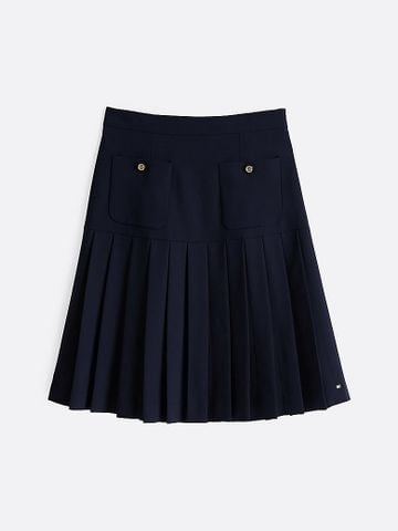 Tommy Hilfiger - Váy nữ Wool Blend Pleated Midi Skirt