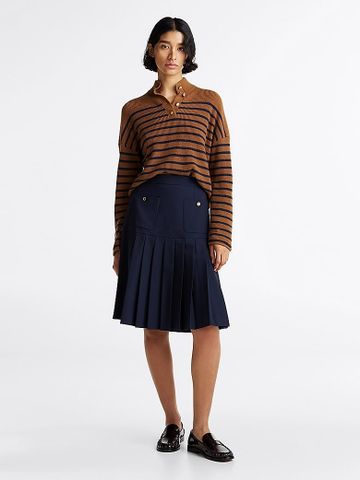 Tommy Hilfiger - Váy nữ Wool Blend Pleated Midi Skirt