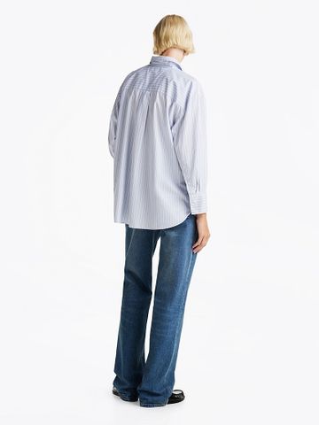 Tommy Hilfiger - Áo sơ mi tay dài nữ Essential Poplin Monotype Loose Shirt