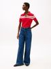 Tommy Hilfiger - Áo polo tay ngắn nữ Stripe Slim Fit Polo Shirt