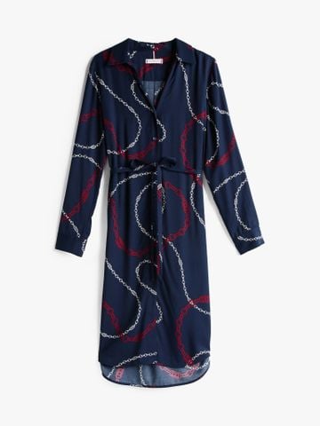 Tommy Hilfiger - Đầm nữ Belted Midi Shirt Dress