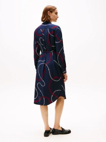 Tommy Hilfiger - Đầm nữ Belted Midi Shirt Dress