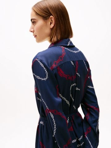 Tommy Hilfiger - Đầm nữ Belted Midi Shirt Dress