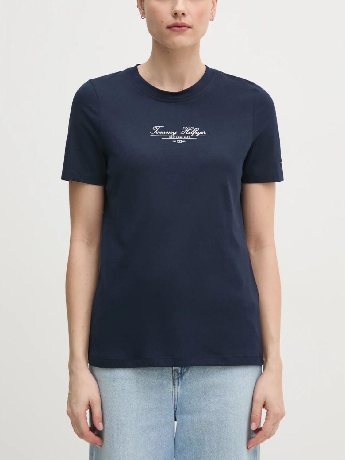 Tommy Hilfiger - Áo thun tay ngắn nữ Regular Script TH Tee