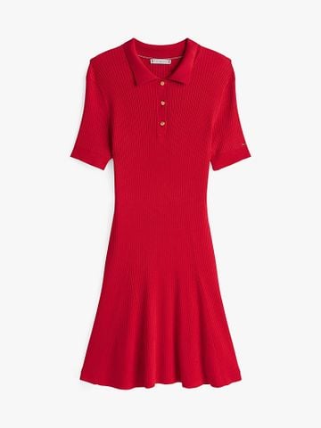 Tommy Hilfiger - Đầm nữ Ribbed Mini Polo Dress - 3