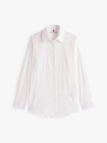 Tommy Hilfiger - Áo sơ mi tay dài nữ The Runway Collection Silk Blend Regular Shirt