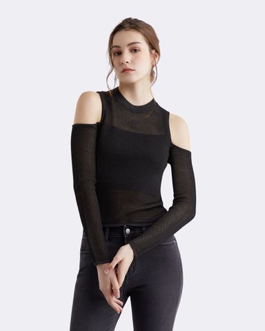 Calvin Klein - Áo tay dài nữ Premium Capsule 2 In 1Mesh Top