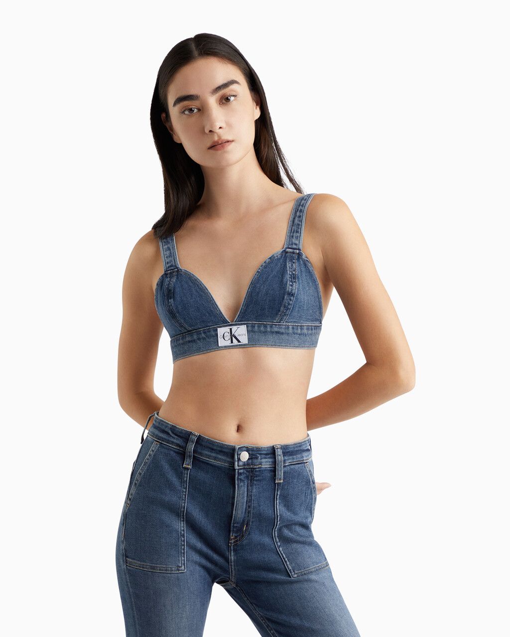 Calvin Klein - Áo ngực jeans nữ-Denim Bralette