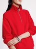 Calvin Klein - Áo lạnh tay dài nữ Terry Zip Polo Sweatshirt