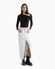 Calvin Klein - Váy jeans nữ Front Split Maxi Denim Skirt