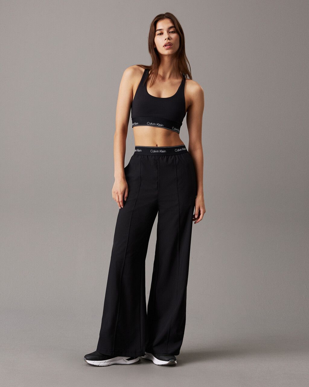 Calvin Klein - Quần dài thể thao CK nữ Essentials Wide Leg Track Pants
