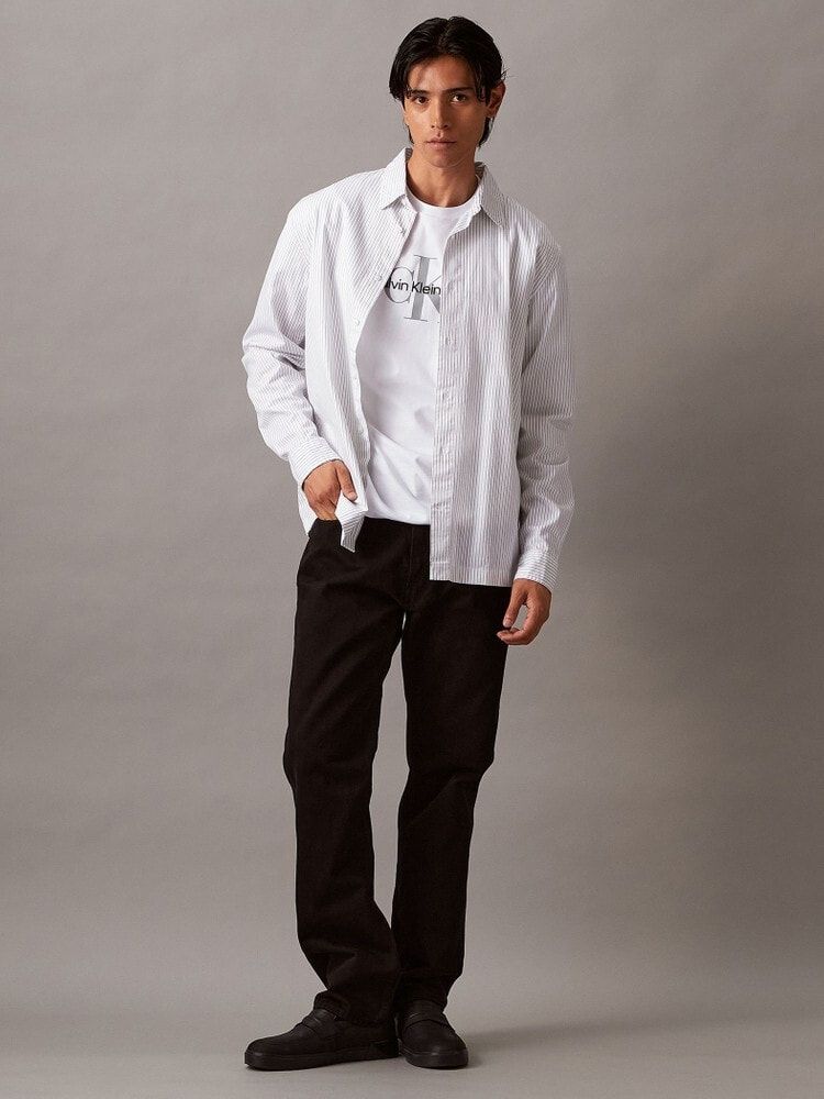 Calvin Klein - Áo sơ mi tay dài CK nam Premium Pinstripe Shirt