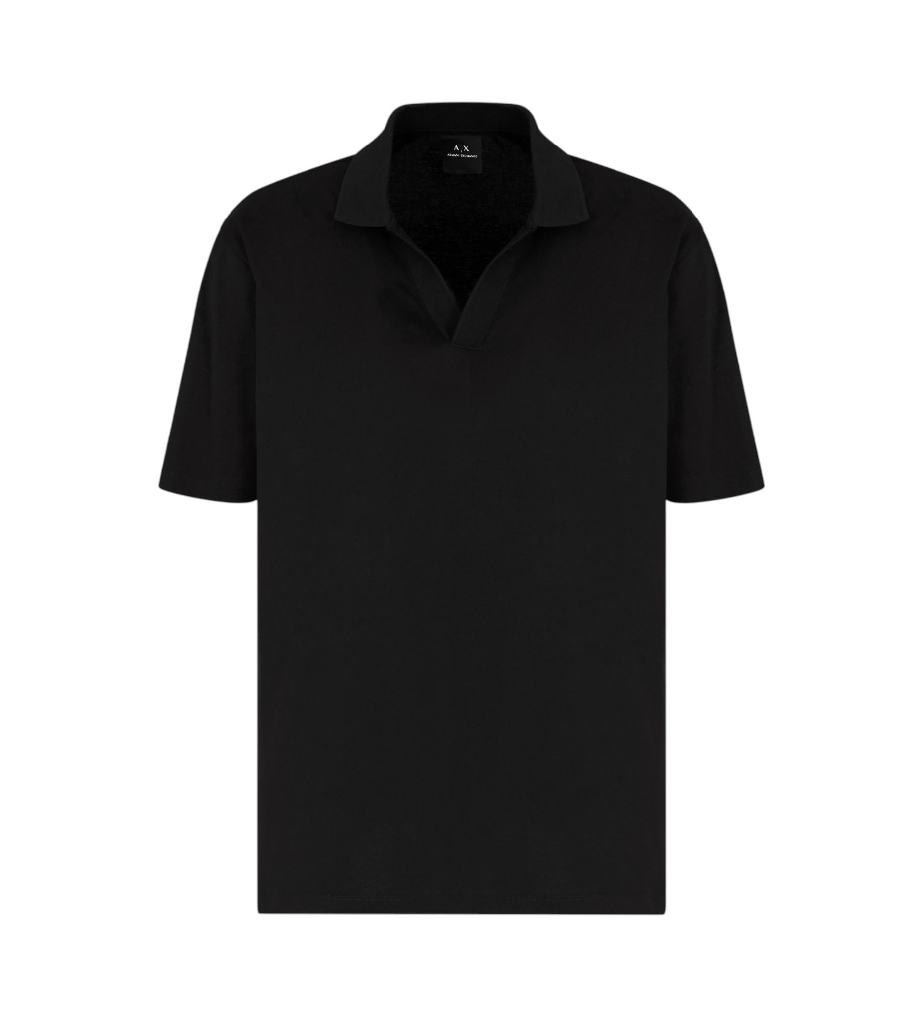Armani Exchange - Áo thun có cổ nam Ax Short sleeve polo shirt black