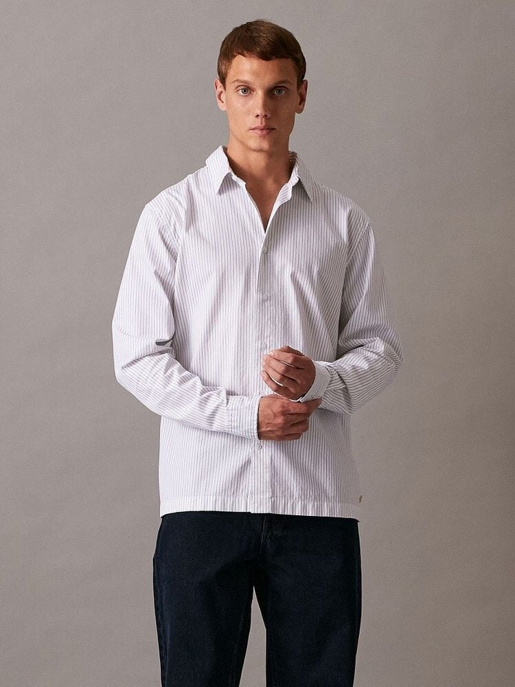 Calvin Klein - Áo sơ mi tay dài CK nam Premium Pinstripe Shirt