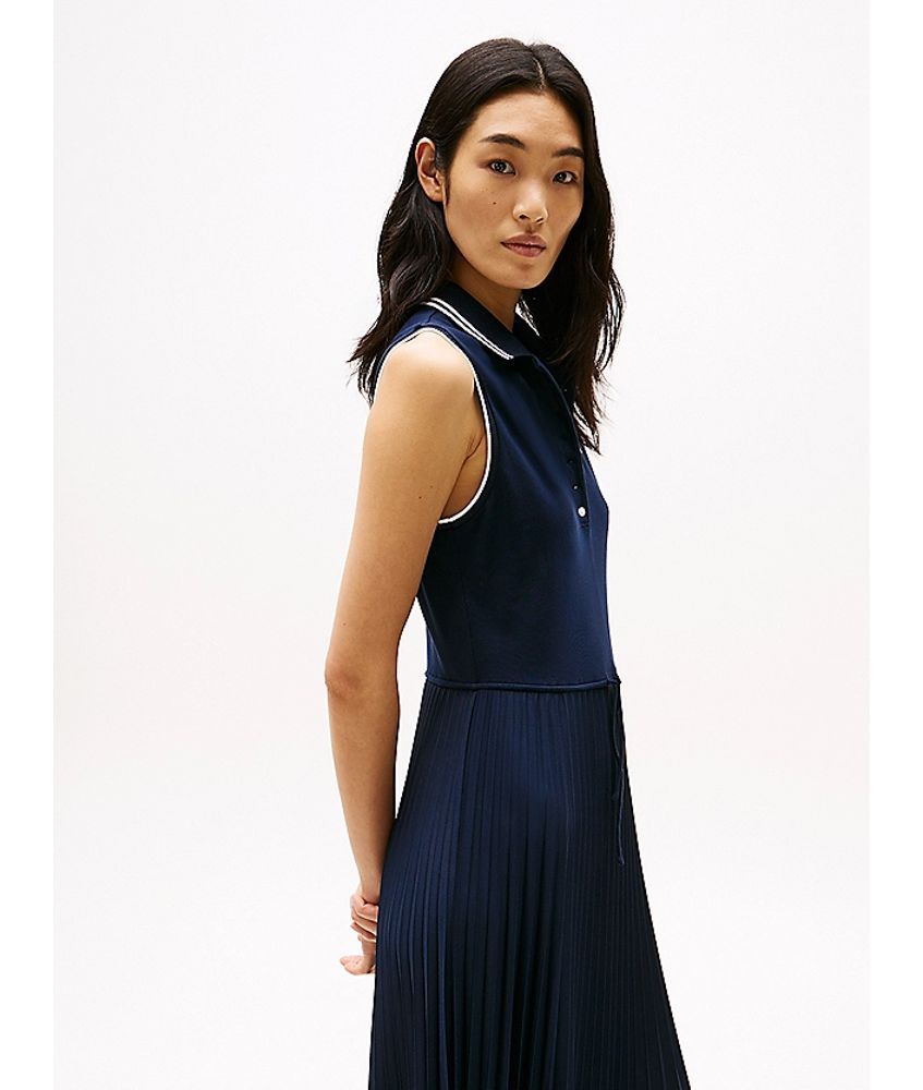 Tommy Hilfiger - Đầm nữ Sporty Pleated Polo Dress