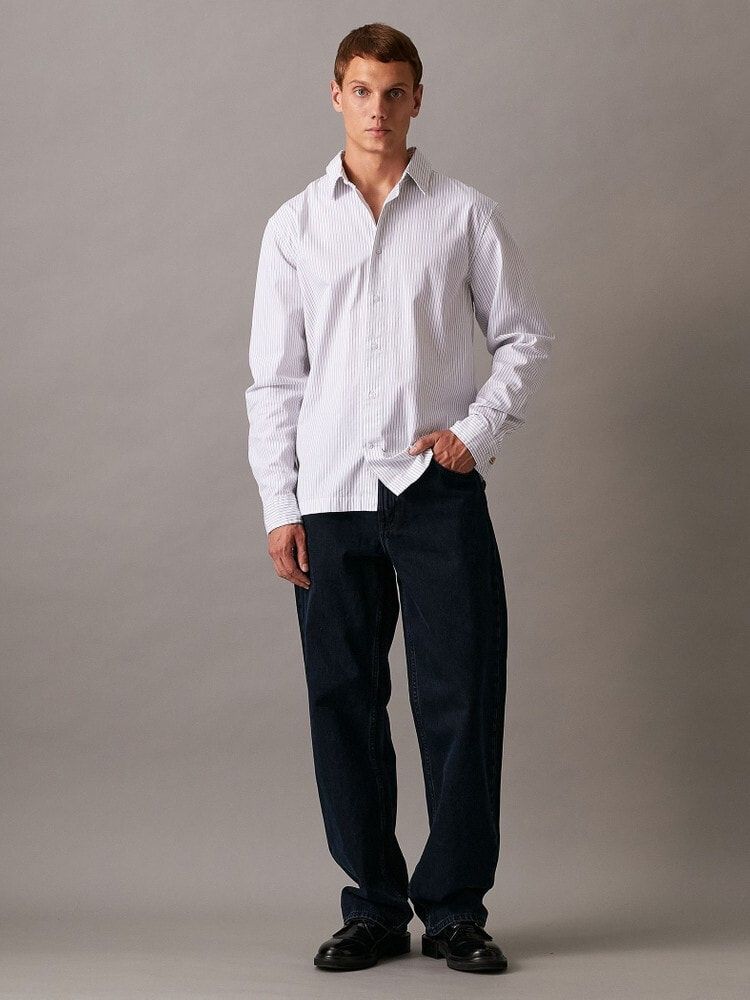 Calvin Klein - Áo sơ mi tay dài CK nam Premium Pinstripe Shirt