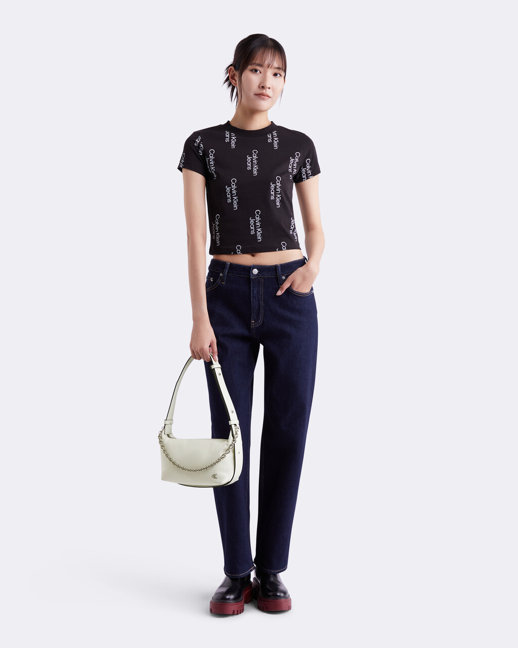 CK JEAN】MICRO MONO CHAIN HOBO BAG Calvin Klein Túi xách CK nữ