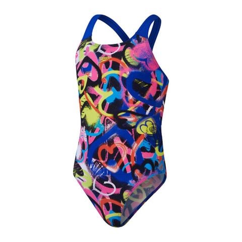 Speedo - Đồ bơi bé gái Girls Digital Allover Powerback