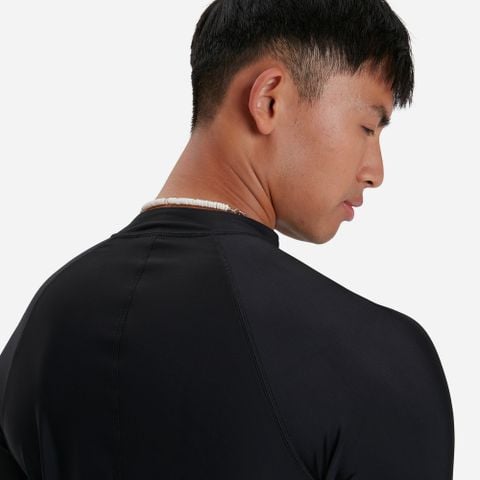 Speedo - Áo bơi tay dài nam Long-Zip Sun Top Black Swimming - 3