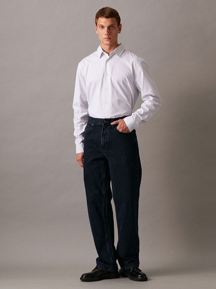 Calvin Klein - Áo sơ mi tay dài CK nam Premium Pinstripe Shirt