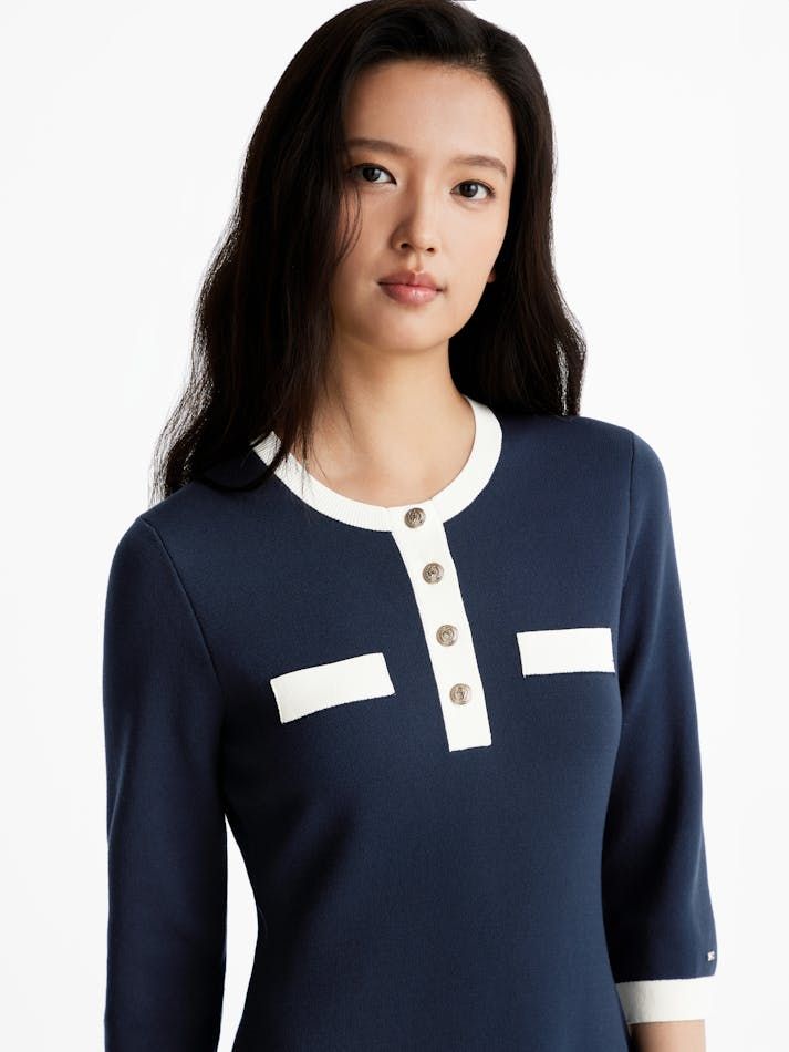 Tommy Hilfiger - Đầm nữ Henley Sweater Dress