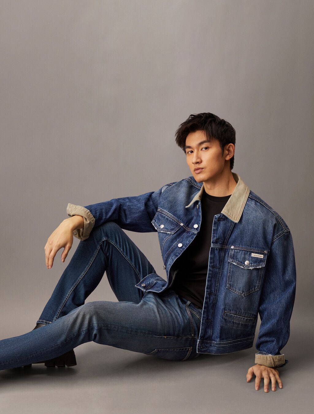 Calvin Klein - Quần jeans ống ôm CK nam Premium Light Slim Jeans